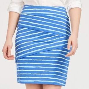 J. McLaughlin Catalina Cloth Watercolor Nicola Striped Skirt, Size M, EUC